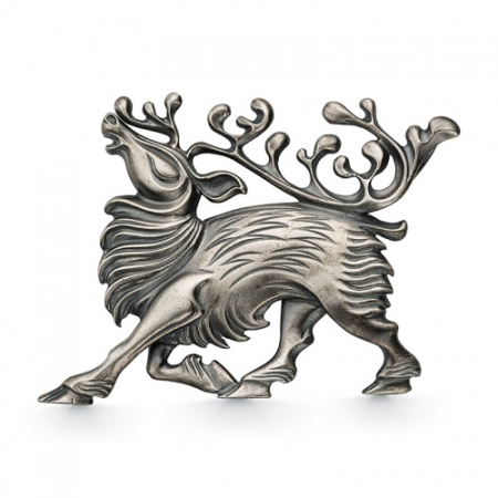Брошь из серебра «Северный олень»