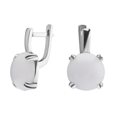 Серьги из серебра с кахалонгом