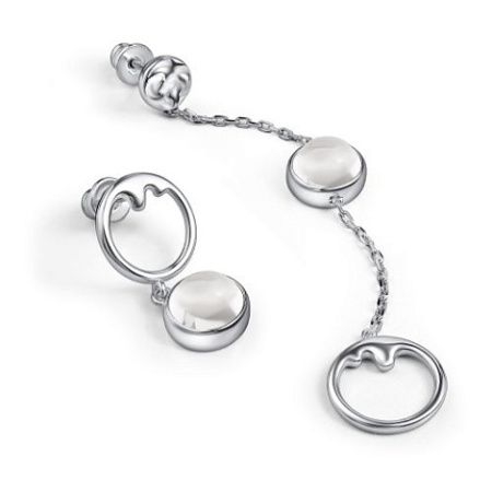 Серьги из серебра с горным хрусталем