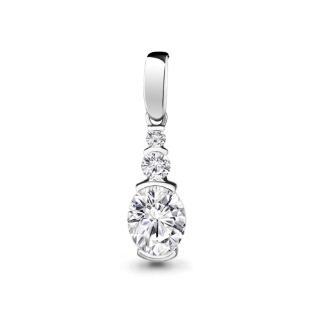 Подвеска из серебра с фианитами