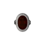 Серебряное кольцо с янтарем