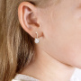 Серебряные серьги с фианитами