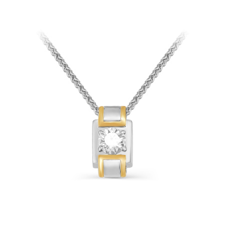 Колье из серебра с муассанитом