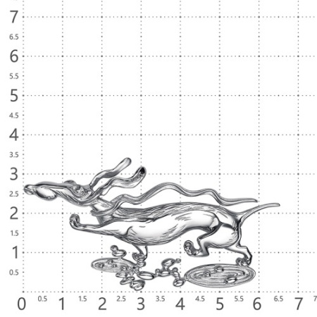 Серебряная брошь «Такса прыжки по лужам»