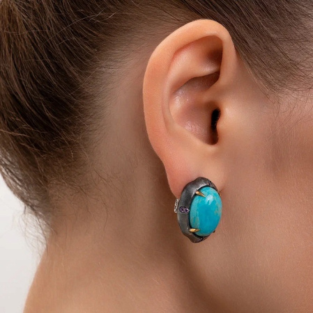 Серебряные серьги «Небесная Эра»
