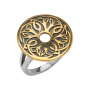 Кольцо из серебра с позолотой