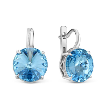 Серьги из серебра с кристаллом Swarovski