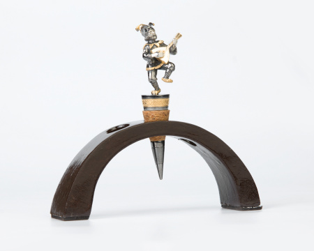 Серебряный пробочник «Скоморох с балалайкой»