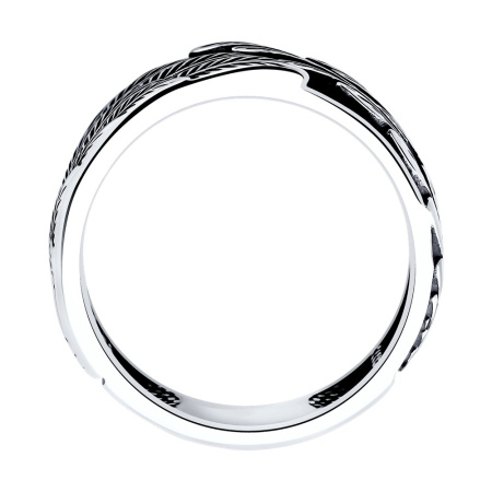 Кольцо из серебра с чернением