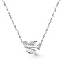 Колье из серебра с фианитами «Птица»