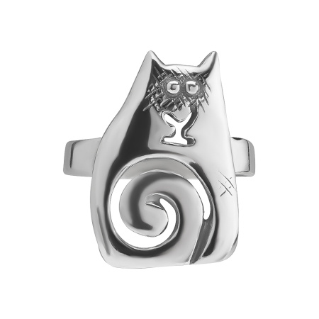 Серебряное кольцо «Котофеич»