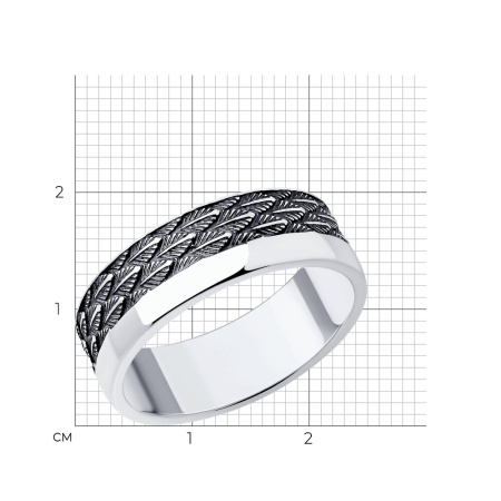 Мужское кольцо из серебра