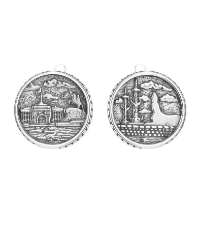 Серьги из серебра «Северная столица»