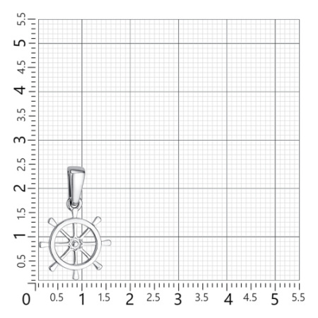 Подвеска из серебра «Штурвал»