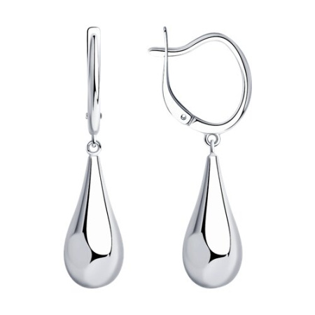 Серьги из серебра «Капля»