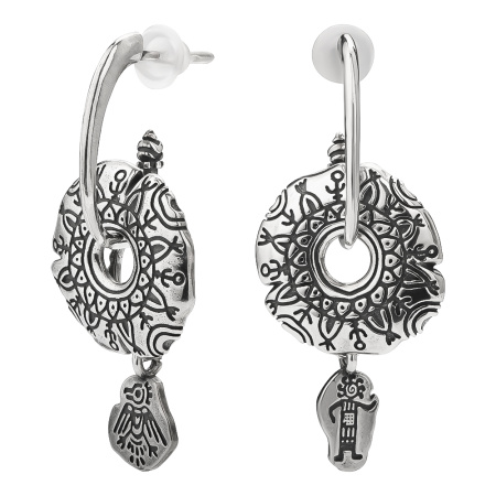 Серебряные серьги «Юкатан»