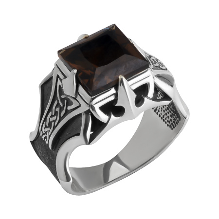 Кольцо из серебра с кварцем