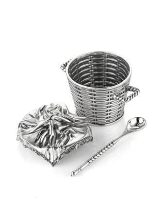 Серебряная солонка «Корзинка»