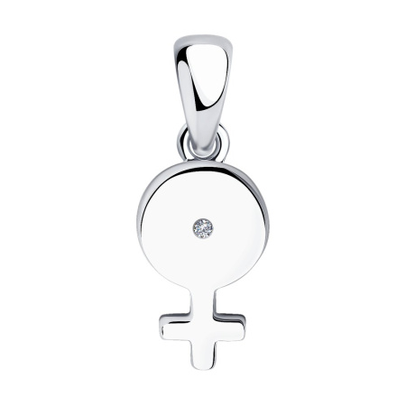 Подвеска из серебра с фианитом