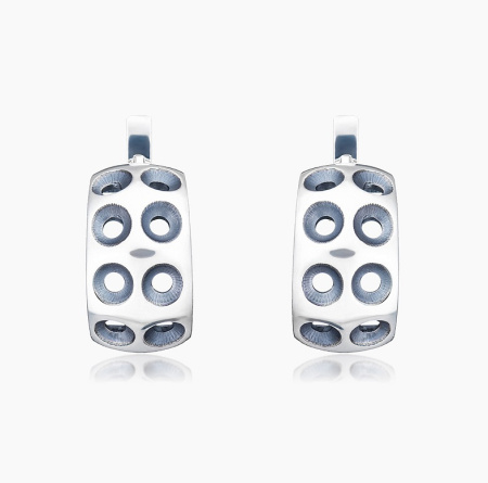 Серебряные серьги «Индастриал»