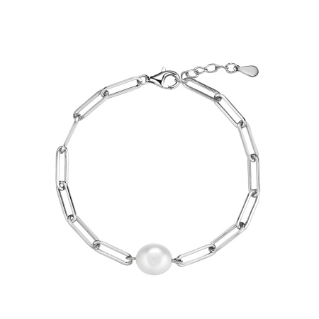 Серебряный браслет с жемчугом