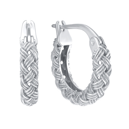 Серьги-конго из серебра