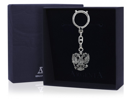 Серебряный брелок для ключей «Герб»