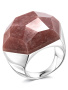 Серебряное кольцо с красным кварцем