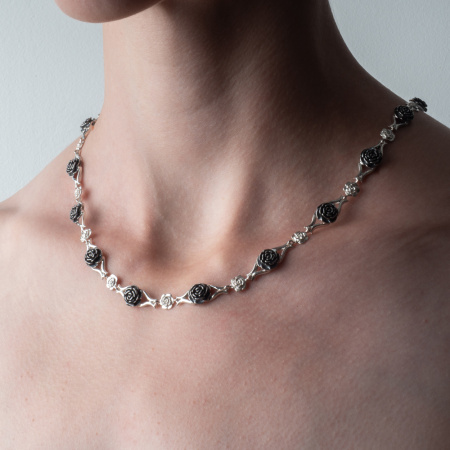 Колье из серебра «Розочка»