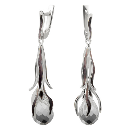 Серьги из серебра «Ар-нуво весна»