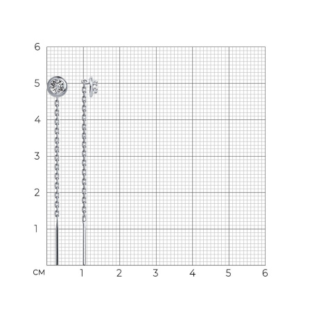 Серьги из серебра с бриллиантами