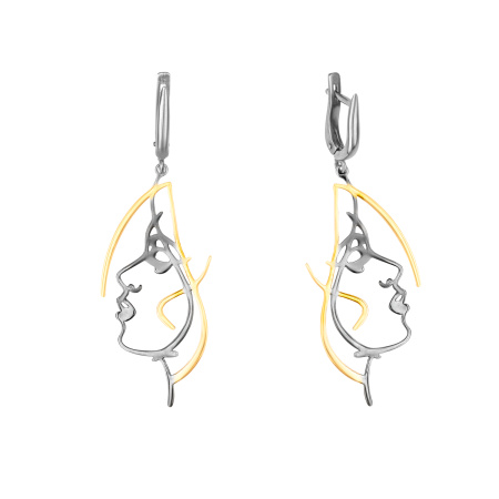 Серьги из серебра «Лица»