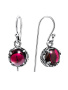 Серебряные серьги с гранатом