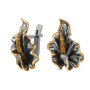 Серьги из серебра с позолотой «Цветок»