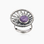Кольцо из серебра с камнем чароит