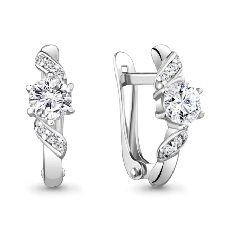 Серебряные серьги с фианитами