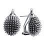 Серебрянные серьги с шпинелью «Еж»