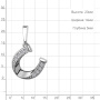 Серебряная подвеска с фианитом «Подкова»