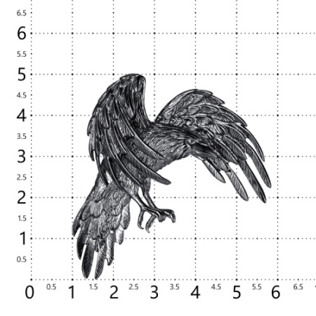 Серебряная брошь «Черный ворон»