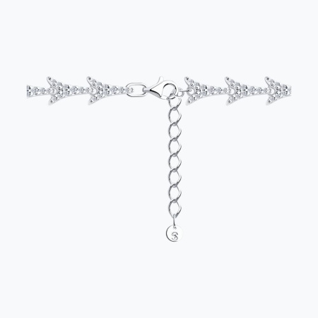 Браслет из серебра с фианитами