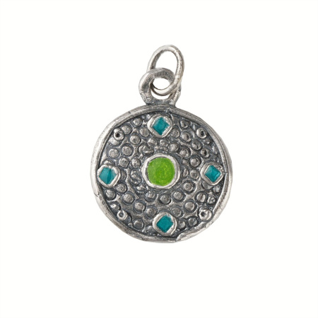 Серебряная подвеска с эмалью «Офелия»