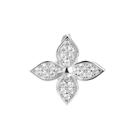 Серебряная подвеска с фианитами «Лепестки»