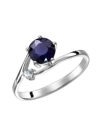 Серебряное кольцо с сапфиром «Амалия»