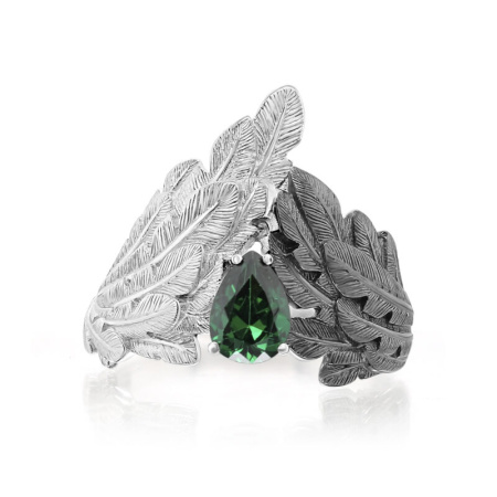 Кольцо из серебра с фианитом