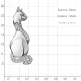 Серебряная брошь с фианитами «Кошка»