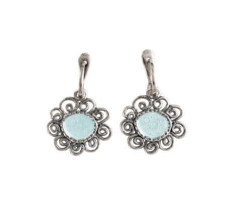 Серебряные серьги «Арландина» с эмалью