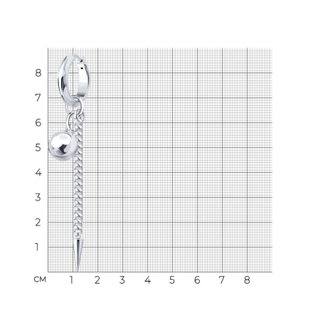 Моносерьга из серебра