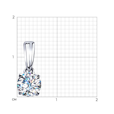 Серебряная подвеска с фианитами