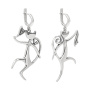 Серебряные серьги «Танец»