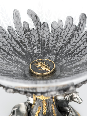 Серебряная конфетница «Урожай»